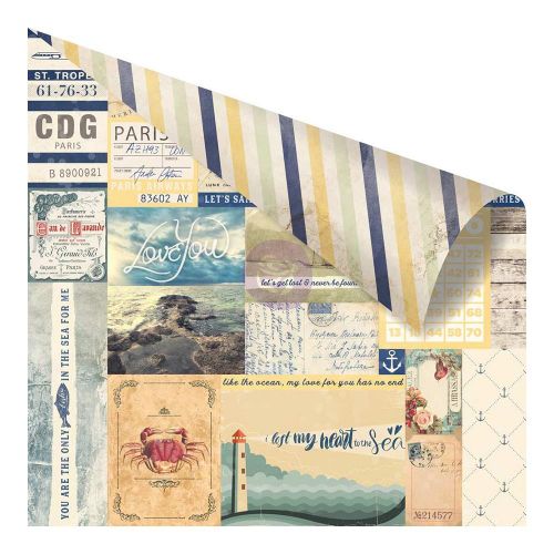Prima Marketing Inc - St. Tropez Double-Sided Cardstock 12"X12" - Pampelonne